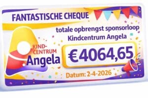 KC Angela sponsorloop cheque